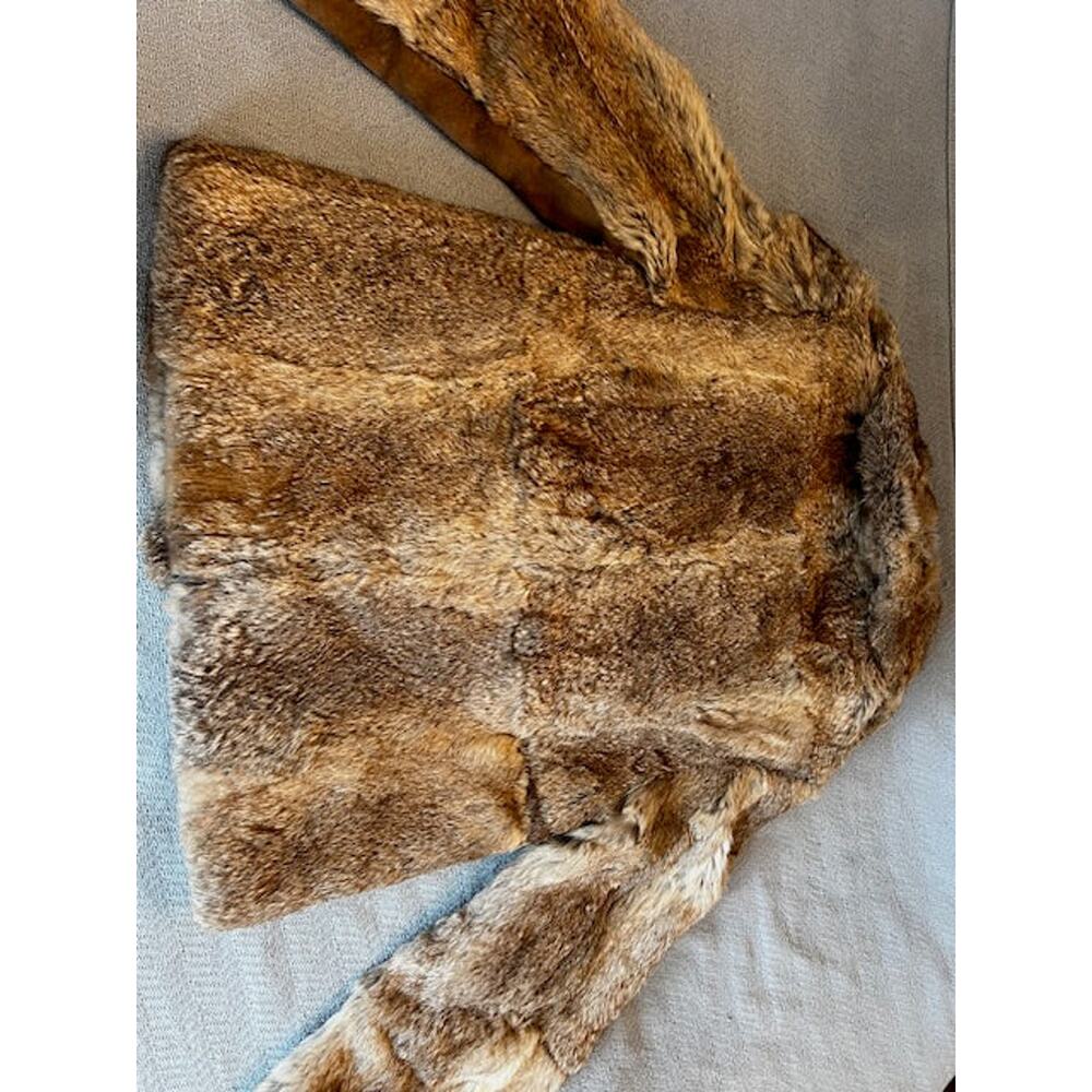 Vintage Wilsons Leather Rabbit Fur Coat Albert Fur Brown Jacket S